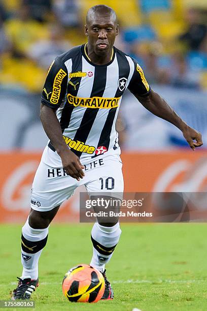 Seedorf of Botafogo in action during the match between Vasco da Gama and Botafogo as part of Brazilian Championship 2013 at Maracana Stadium on...