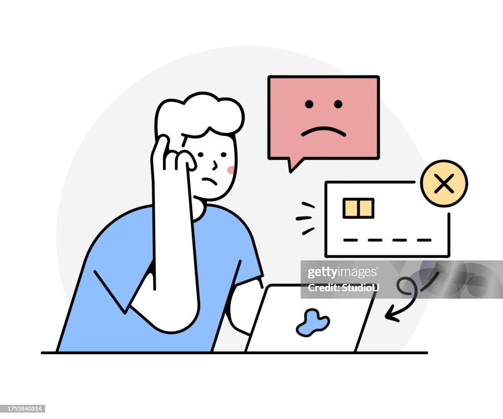 Repaying Error Payment Error Illustration High-Res Vector Graphic - Getty Images