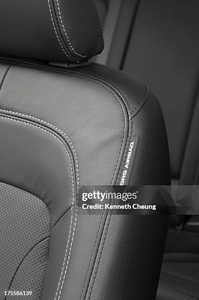 car side srs airbag - leather seats car stock pictures, royalty-free photos & images