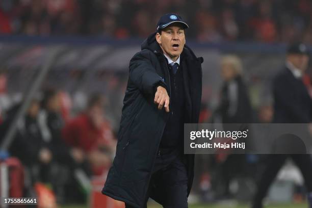 Rudi Garcia head coach of SSC Napoli reacts during the UEFA Champions League match between 1. FC Union Berlin and SSC Napoli at Olympiastadion on...