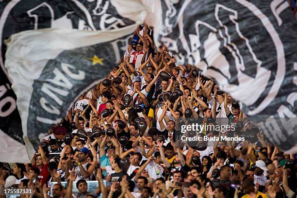 Fans of Vasco da Gama during the match between Vasco da Gama and Botafogo as part of Brazilian Championship 2013 at Maracana Stadium on August 4,...