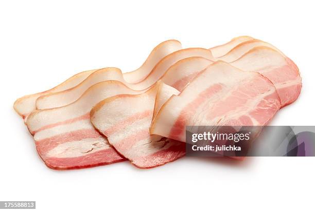 bacon - bacon isolated stock pictures, royalty-free photos & images