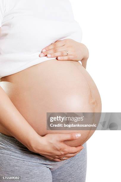 pregnancy - pregnant belly stockfoto's en -beelden