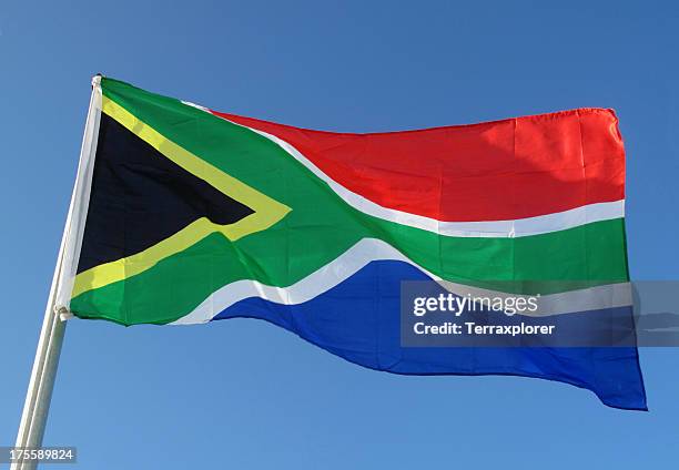 flag of south africa - zuid afrika stockfoto's en -beelden