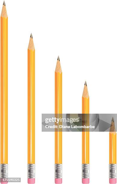lead pencil set - long stock illustrations