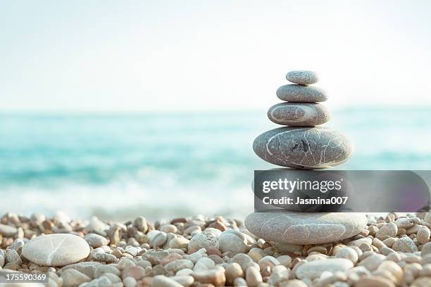 pebble on beach - välbefinnande bildbanksfoton och bilder