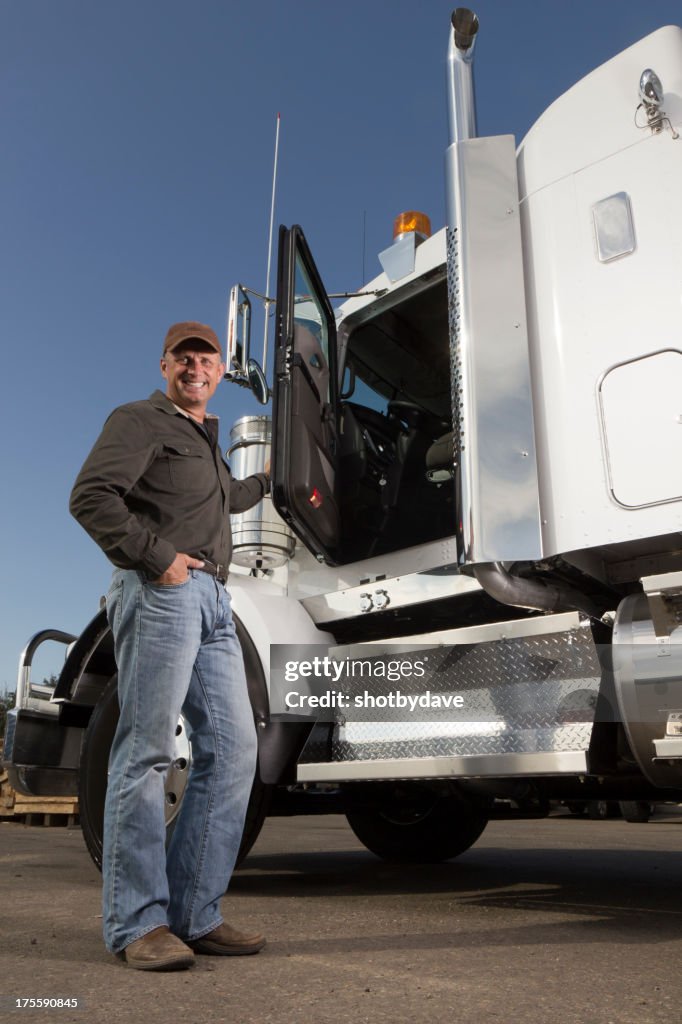 Trucker at a Truckstop