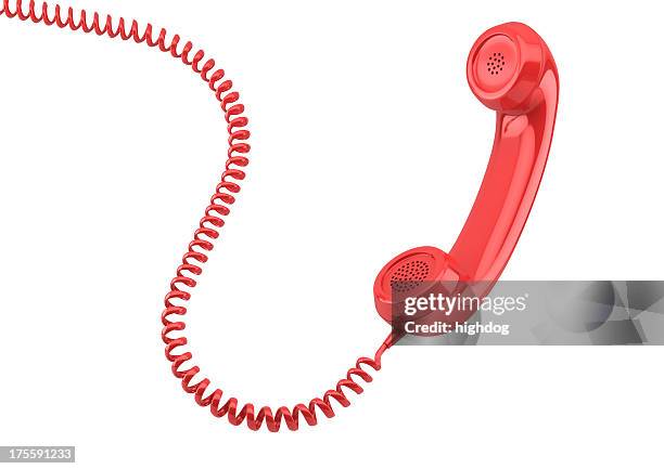 old-fashioned telephone receiver - telefoonhoorn stockfoto's en -beelden