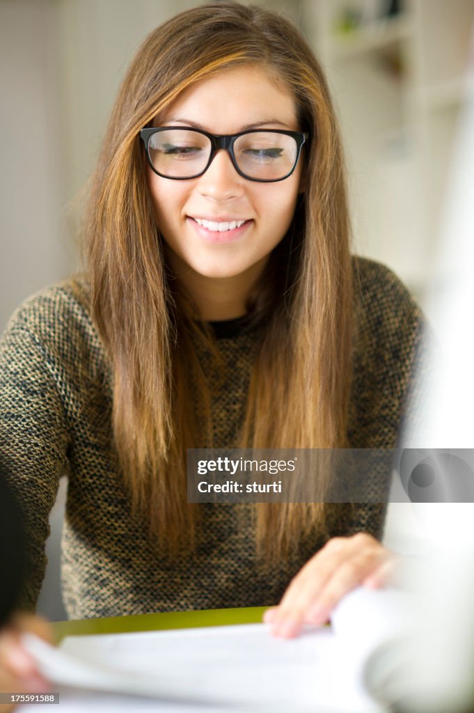 Student reading