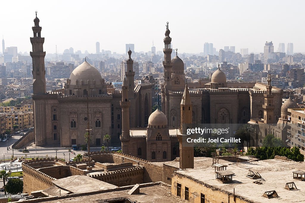 Sultan Hassan Mosque and the Al-Rifa'i Mosque in Cairo, Egypt