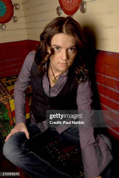 Portrait of singer Brandi Carlile, backstage at the House of Blues, Chicago, Illinois, October 11, 2007.