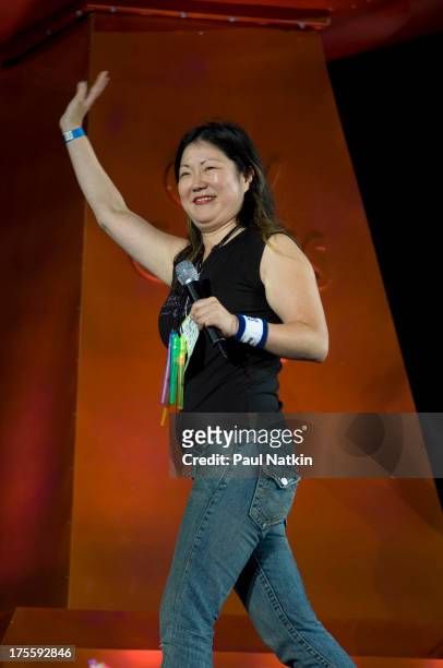Comedienne Margaret Cho at the opening of the Seventh Gay Games, held at Soldier Field, Chicago, Illinois, July 15, 2006.