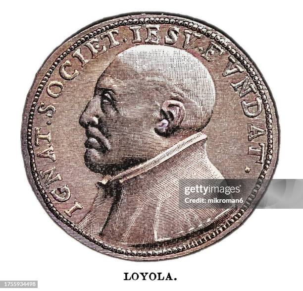 portrait of ignatius of loyola (saint ignatius of loyola), spanish catholic priest and theologian - one man only stock illustrations stock pictures, royalty-free photos & images