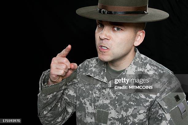 army drill sergeant - drill sergent stock pictures, royalty-free photos & images