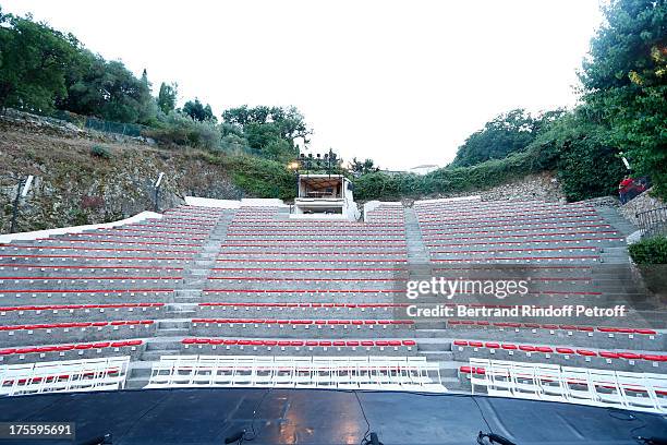 General view of the Verdure Theater before "Cher Tresor" plays on day 5 of the 29th Ramatuelle Festival on August 4, 2013 in Ramatuelle, France.