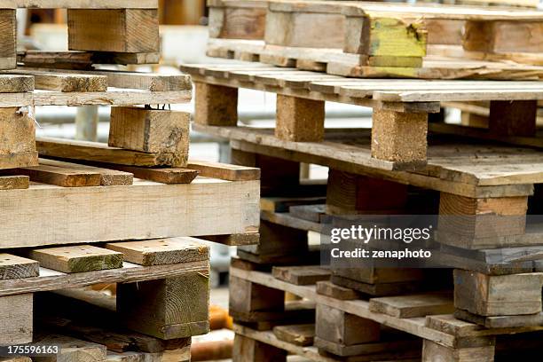 wood pallets - pallet stock pictures, royalty-free photos & images