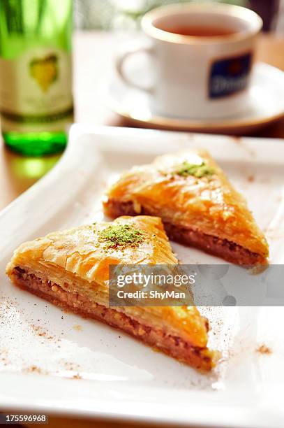 baclava - greek food imagens e fotografias de stock