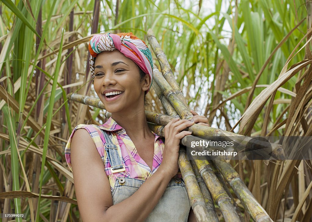 Portrait of a sugar cane worker