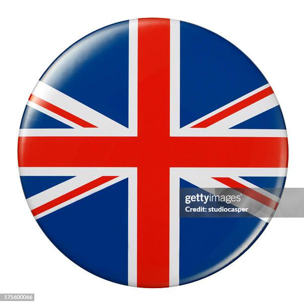 badge - british flag - england circle flag stock illustrations