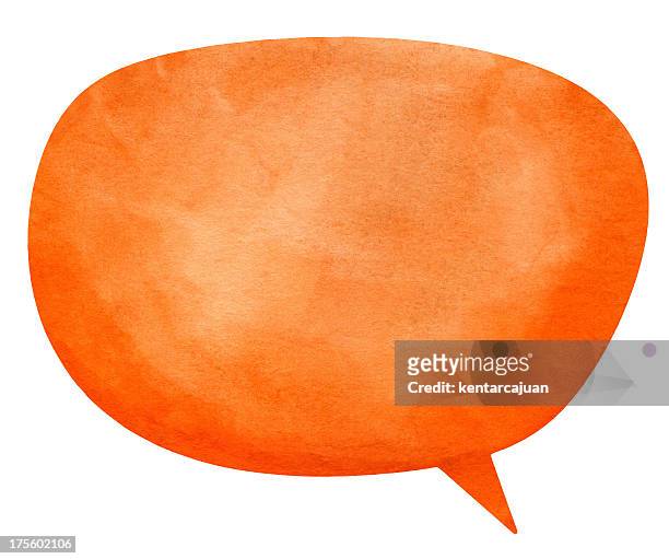 globo nanuk laranja discurso - speech bubble imagens e fotografias de stock