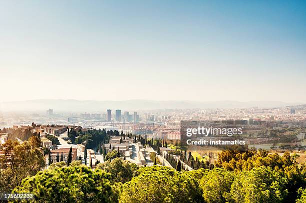 cementiri del sud-oest, barcelona - montjuic stock pictures, royalty-free photos & images