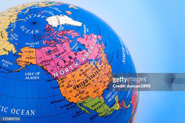 america - north america globe stock pictures, royalty-free photos & images