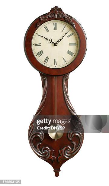 antique wall clock - antique clocks stock pictures, royalty-free photos & images