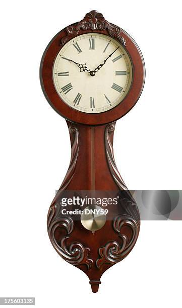 antigo relógio de parede - analog clock imagens e fotografias de stock