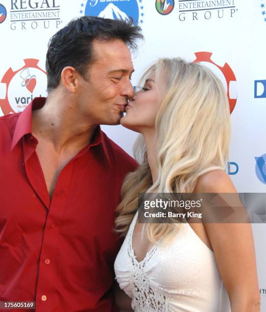 Personality Joanna Krupa and her husband Romain Zago attend the 3rd annual Variety Charity Texas Hold 'Em Tournament & Casino Game on July 17, 2013...