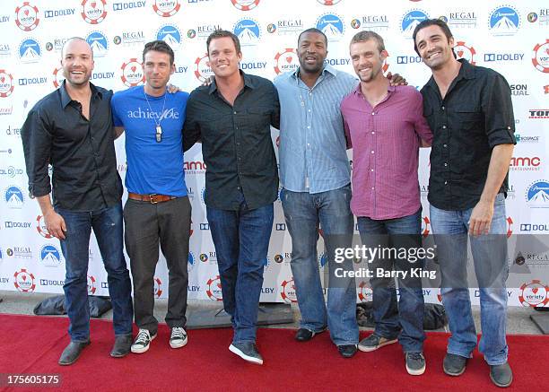 Personalities Brian Peeler, Graham Bunn, Bob Guiney, Roger Cross, actor Jesse Spencer and actor Gilles Marini attend the 3rd annual Variety Charity...