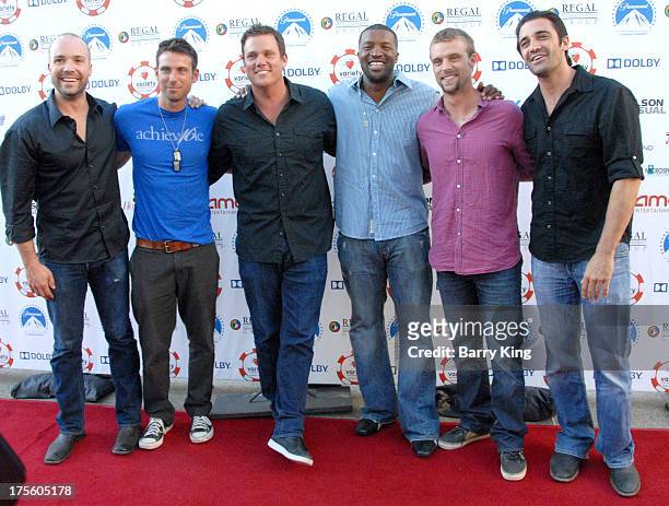 Personalities Brian Peeler, Graham Bunn, Bob Guiney, Roger Cross, actor Jesse Spencer and actor Gilles Marini attend the 3rd annual Variety Charity...