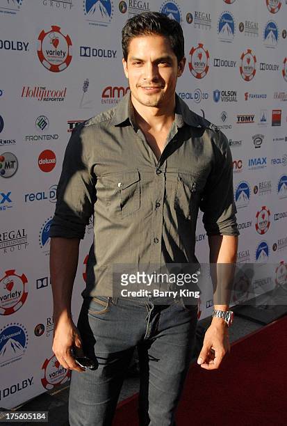 Actor Nicholas Gonzalez attends the 3rd annual Variety Charity Texas Hold 'Em Tournament & Casino Game on July 17, 2013 at Paramount Studios in...