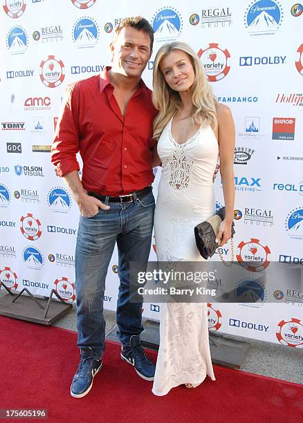 Personality Joanna Krupa and her husband Romain Zago attend the 3rd annual Variety Charity Texas Hold 'Em Tournament & Casino Game on July 17, 2013...