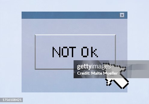 Computer cursor hovering over Not OK button Computer cursor hovering over Not OK button