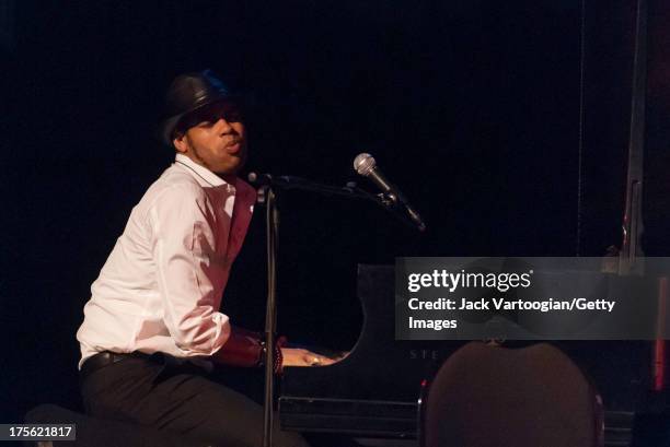 Cuban Jazz pianist Roberto Fonseca and his Trio open for Omara Portuondo at Town Hall, New York, New York, February 27, 2010.