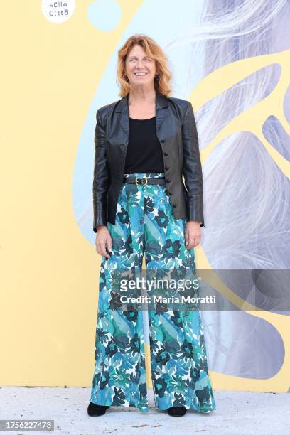 Angela Finocchiaro attends a photocall for the movie "Una Madre" at the 21st Alice Nella Città during the 18th Rome Film Festival on October 24, 2023...