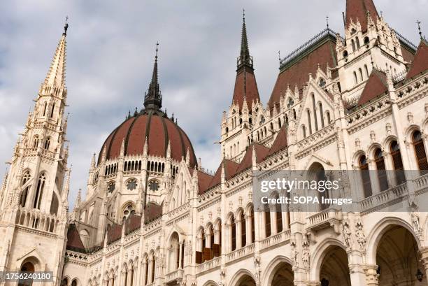 The Hungarian Parliament Building seat of the National Assembly of Hungary, Kossuth Square in the Pest side of the city on the bank of the River...