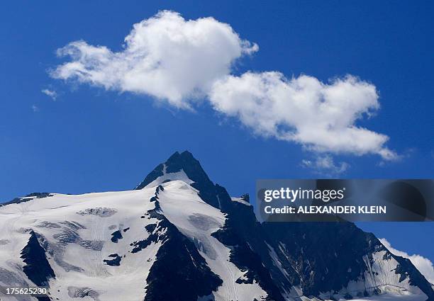 The Grossglockner is pictured from the Franz-Josefs-Hoehe viewpoint near Heiligenblut on July 21, 2013. The Grossglockner is Austria's highest...
