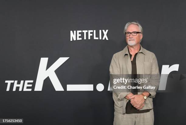 David Fincher attends Netflix's "The Killer" Los Angeles Academy Museum Screening at Academy Museum of Motion Pictures on October 24, 2023 in Los...