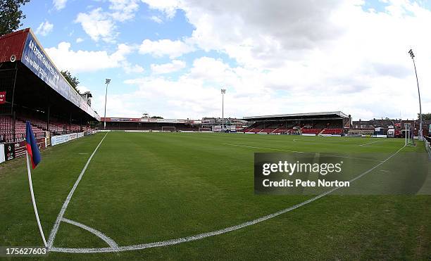 General view of Bootham Crescent prior to the Sky Bet League Two match between York City and Northampton Town at Bootham Crescent on August 3, 2013...