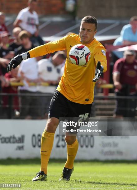 Michael Ingham of York City in action during the Sky Bet League Two match between York City and Northampton Town at Bootham Crescent on August 3,...