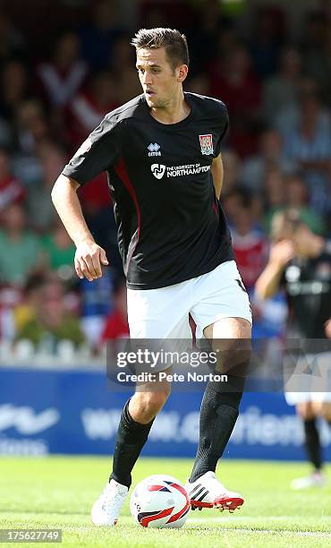 Darren Carter of Northampton Town in action during the Sky Bet League Two match between York City and Northampton Town at Bootham Crescent on August...