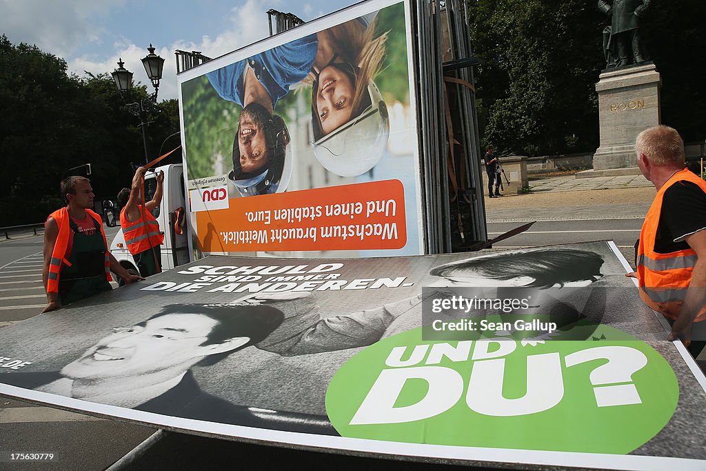 Political Parties Launch Election Campaigns In Berlin