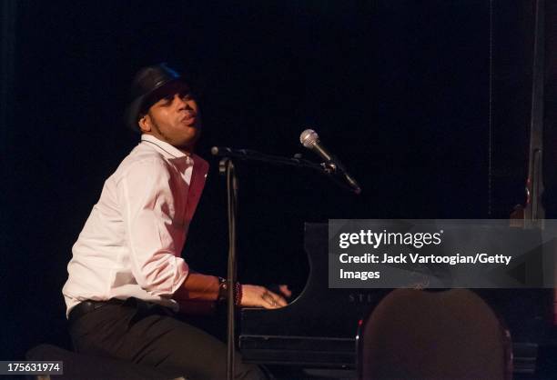 Cuban Jazz pianist Roberto Fonseca and his Trio open for Omara Portuondo at Town Hall, New York, New York, February 27, 2010.