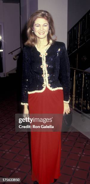 Maria Cooper Janis attends American Cinematheque Awards Honoring Elia Kazan on January 19, 1987 at the Waldorf Hotel in New York City.