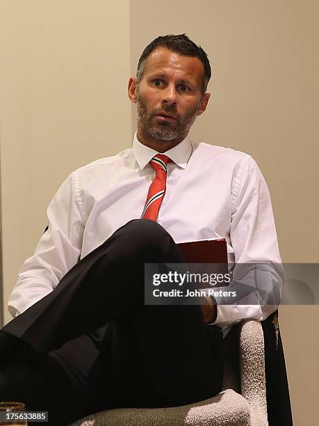 Ryan Giggs of Manchester United relaxes in the departure lounge ahead of their flight to Stockholm, to play AIK Fotbol in a pre-season friendly...