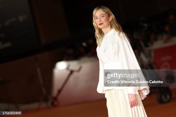 Alba Rohrwacher attends a red carpet for the movie "La Chimera" during the 18th Rome Film Festival at Auditorium Parco Della Musica on October 25,...