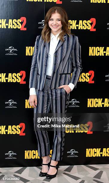 Actress Chloe Grace Moretz attends the Kick-Ass 2 photocall on August 5, 2013 in London, England.