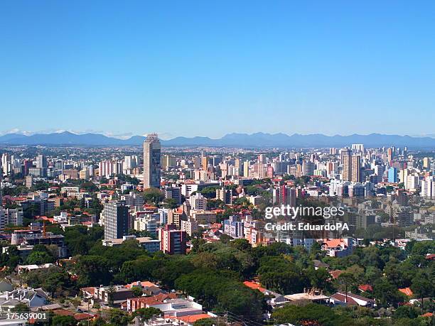 panorâmica de curitiba - paraná - panorâmica fotografías e imágenes de stock