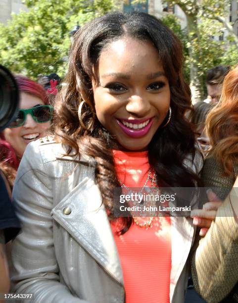 Normani Hamilton of Fifth Harmony visits Madison Square Park on August 5, 2013 in New York City.